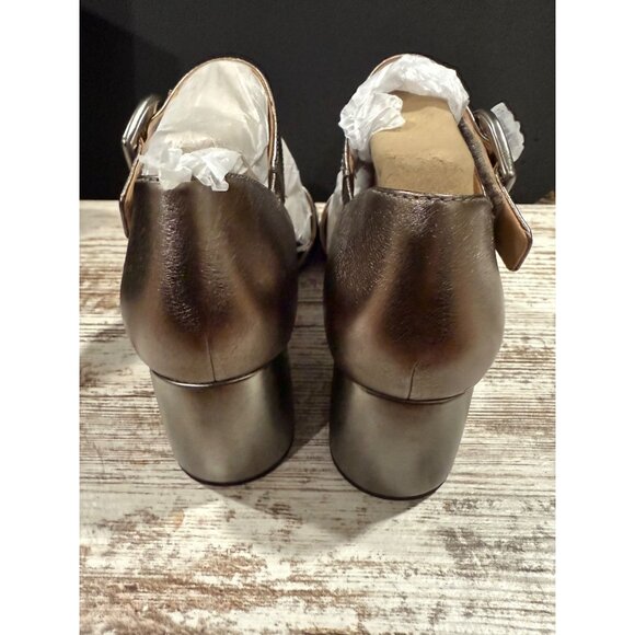 Vionic Womens Metallic Open-Toe Sandals 7.5M With Buckle Strap & Block Heel - Picture 10 of 12